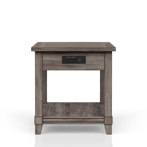 End Table With Storage Drawer Usn - Gray - R&R Furniture Gallery (Fountain Valley, CA)