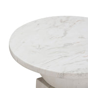 Chip - Marble Print Indoor / Outdoor Side Table - White - R&R Furniture Gallery (Fountain Valley, CA)