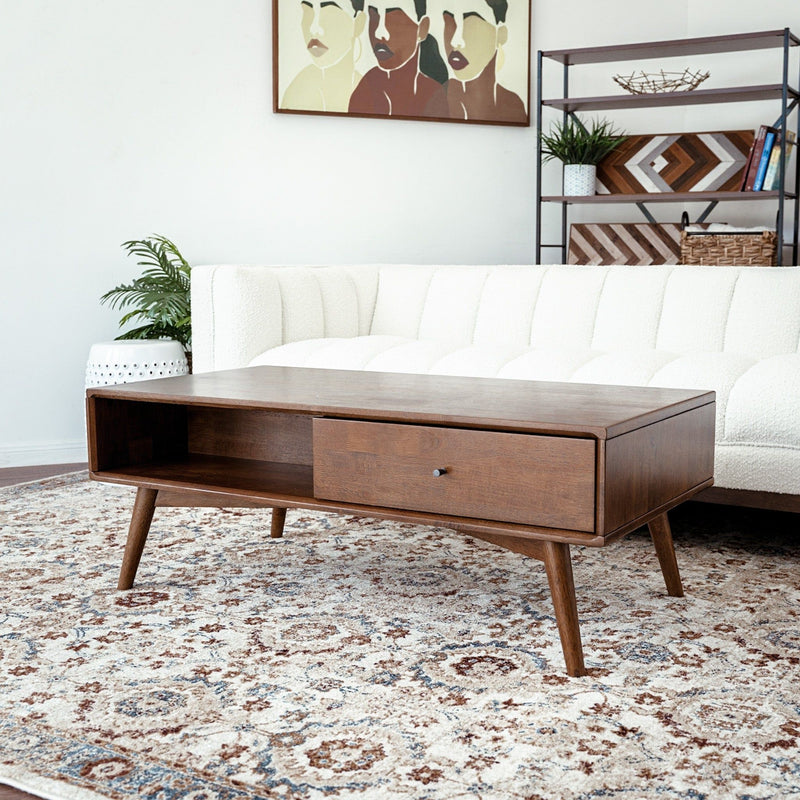 Caroline - Coffee Table - Walnut Brown - R&R Furniture Gallery (Fountain Valley, CA)