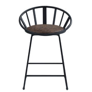 Zudora - Counter Height Chair (Set of 2) - Synthetic Leather & Black - R&R Furniture Gallery (Fountain Valley, CA)