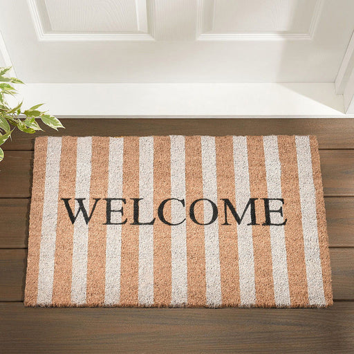 Doormats - Striped Welcome Doormat - R&R Furniture Gallery (Fountain Valley, CA)