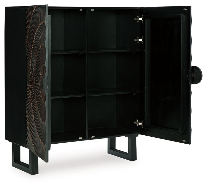 Fosterman - Accent Cabinet - Distressed Black - R&R Furniture Gallery (Fountain Valley, CA)