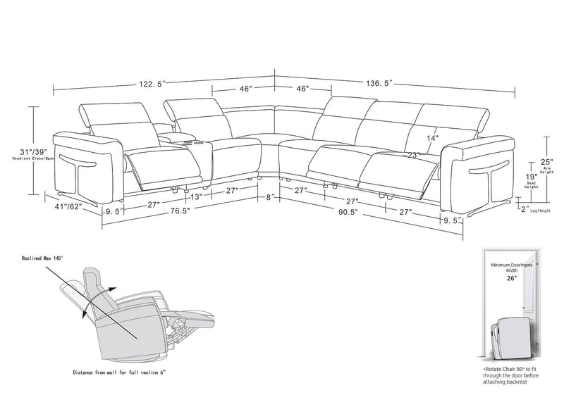 1126 - L-Shaped Sectional Sofa