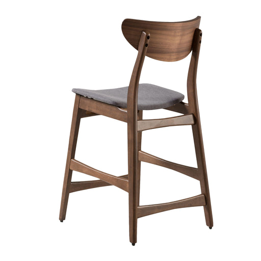 Noble House elegant counter height chair with cushioned seat, showcasing a sleek design and wooden legs for modern dining or bar areas.