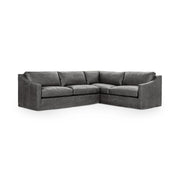 Classic Home Kipton upholstered corner sectional with plush fabric, featuring a modern stationary design and comfortable seating.