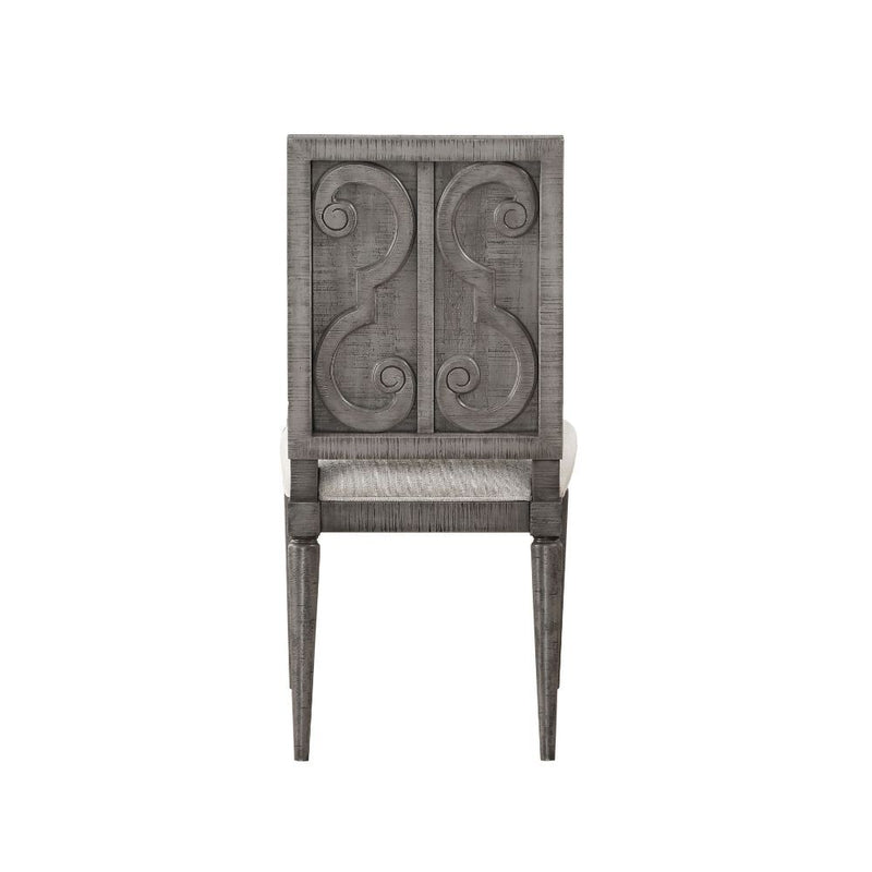 Artesia - Side Chair (Set of 2) - Beige Fabric & Salvaged Natural - R&R Furniture Gallery (Fountain Valley, CA)