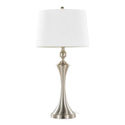 Lumi Source Flint contemporary table lamp set with built-in USB ports, featuring modern design and sleek finish.