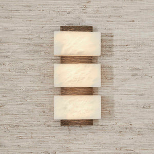 Triple Stack - Sconce - Light Antique Brass / White