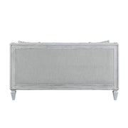 Katia - Loveseat With 2 Pillows - Light Gray Linen & Weathered White - R&R Furniture Gallery (Fountain Valley, CA)