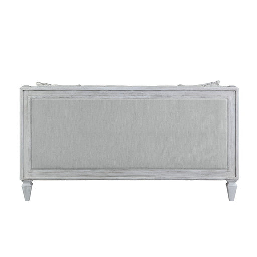 Katia - Loveseat With 2 Pillows - Light Gray Linen & Weathered White - R&R Furniture Gallery (Fountain Valley, CA)