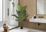 60" Tall, Artificial Plant, Bird Of Paradise Tree, Indoor, Faux, Fake, Floor, Greenery, Potted, Decorative - Green / Black - R&R Furniture Gallery (Fountain Valley, CA)