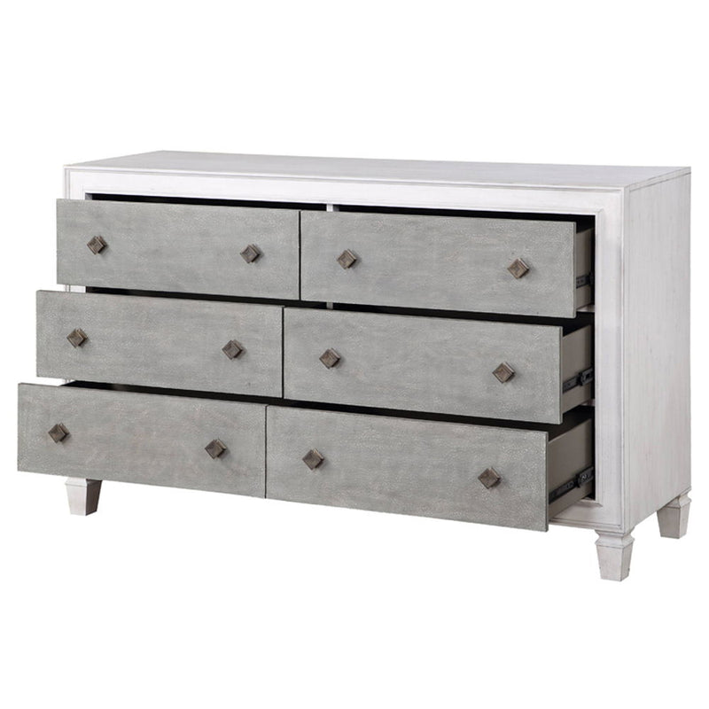 Katia - Dresser - Rustic Gray & Weathered White - R&R Furniture Gallery (Fountain Valley, CA)