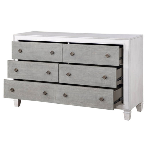 Katia - Dresser - Rustic Gray & Weathered White - R&R Furniture Gallery (Fountain Valley, CA)
