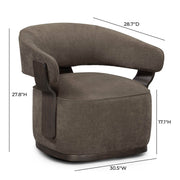 Madison - Linen Chenille Swivel Accent Chair - R&R Furniture Gallery (Fountain Valley, CA)