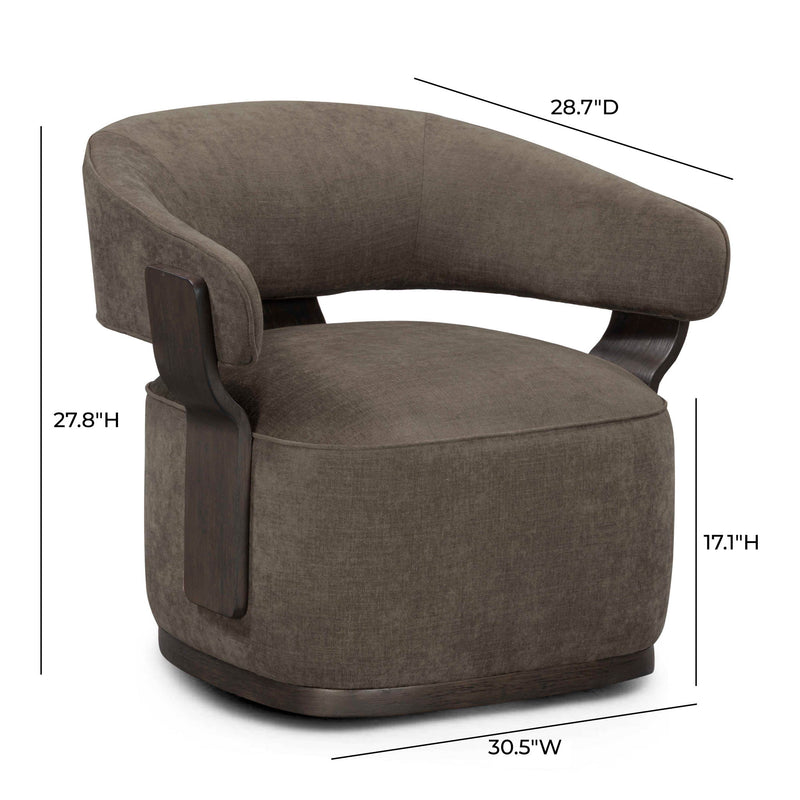 Madison - Linen Chenille Swivel Accent Chair - R&R Furniture Gallery (Fountain Valley, CA)