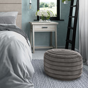 Vivienne - Upholstered Round Pouf - R&R Furniture Gallery (Fountain Valley, CA)
