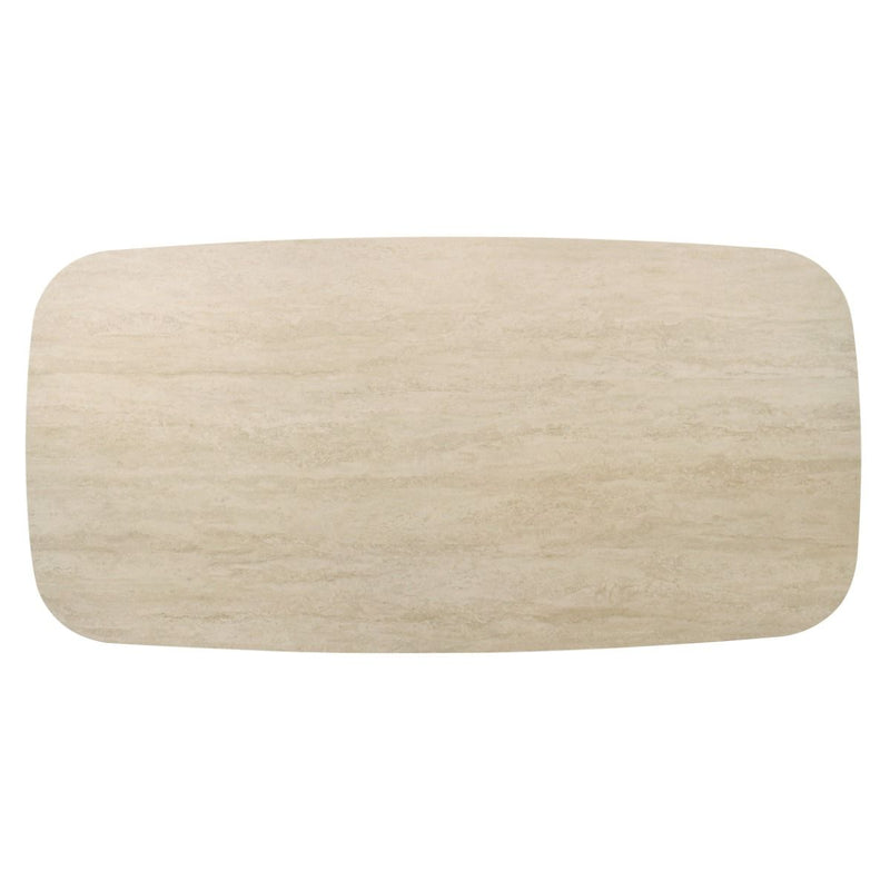Lark - Dining Table - Travertine / Black - R&R Furniture Gallery (Fountain Valley, CA)