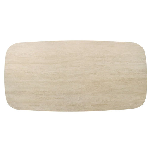 Lark - Dining Table - Travertine / Black - R&R Furniture Gallery (Fountain Valley, CA)
