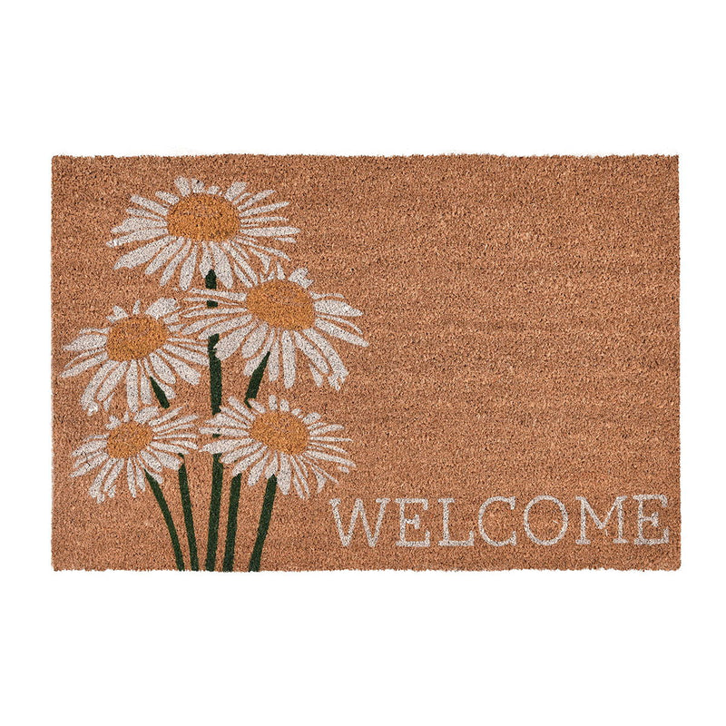 Doormats - Daisy Welcome Doormat - Ivory Multi / Natural - R&R Furniture Gallery (Fountain Valley, CA)