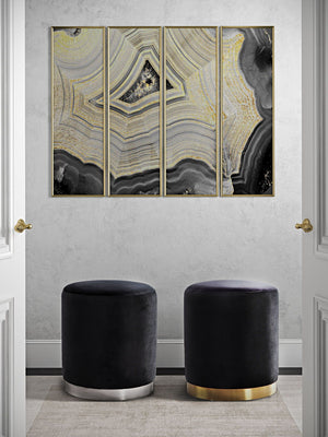 Opal - Velvet Ottoman - R&R Furniture Gallery (Fountain Valley, CA)