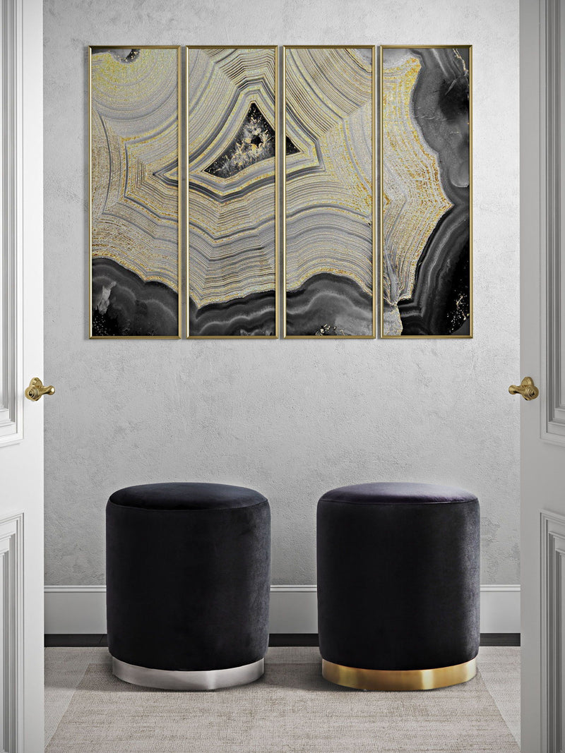 Opal - Velvet Ottoman - R&R Furniture Gallery (Fountain Valley, CA)