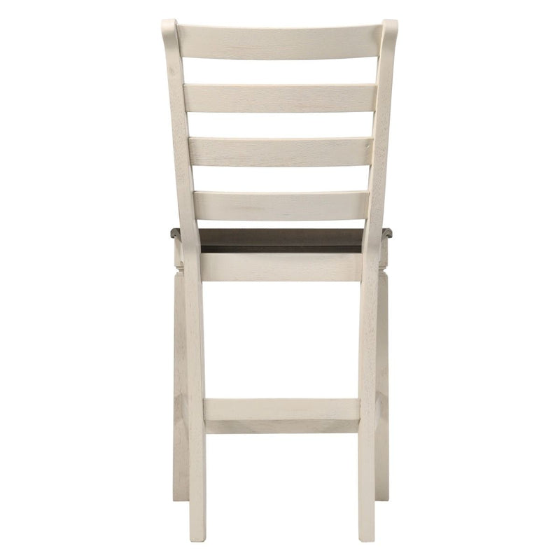 Tasnim - Counter Height Chair (Set of 2) - Oak & Antique White - R&R Furniture Gallery (Fountain Valley, CA)