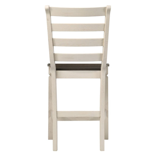 Tasnim - Counter Height Chair (Set of 2) - Oak & Antique White - R&R Furniture Gallery (Fountain Valley, CA)