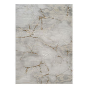 Geometrix - 5'3" X 7'3" Area Rug With Geometric, 3D Effect - Ivory / Gray - R&R Furniture Gallery (Fountain Valley, CA)