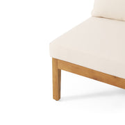 Noble House Brooklyn 2-seater sofa with plush fabric upholstery and modern design, featuring wide armrests and comfortable cushioning.