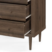 Farhart - Mid Century Modern 4 Drawer Dresser - Walnut - R&R Furniture Gallery (Fountain Valley, CA)