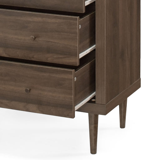Farhart - Mid Century Modern 4 Drawer Dresser - Walnut - R&R Furniture Gallery (Fountain Valley, CA)