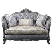 Ariadne - Loveseat With 3 Pillows - Fabric & Platinum - R&R Furniture Gallery (Fountain Valley, CA)