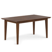 Contemporary Colby dining table by Simpli-Home with wooden surface and sleek legs, perfect for modern dining rooms.