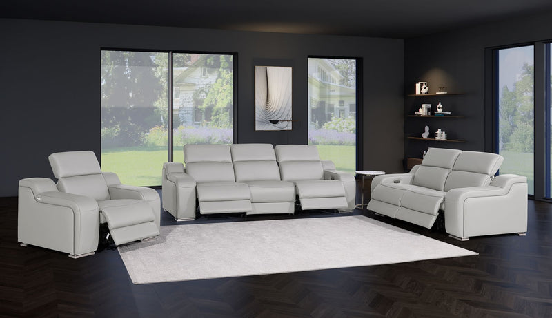 1116 - 6-Piece Modular Power Reclining Sofa, Loveseat & Chair Set In With 5 Power Recliners & Power Headrests