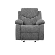 Kalen - Motion Glider Recliner - Gray Chenille - R&R Furniture Gallery (Fountain Valley, CA)