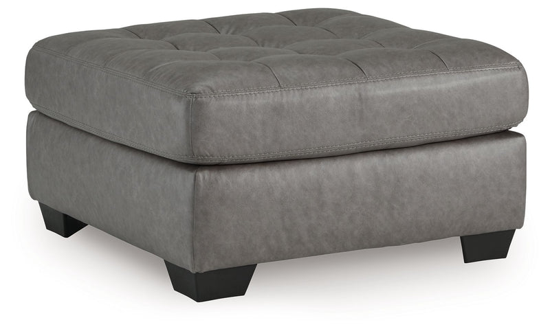 Clairette Court - Oversized Accent Ottoman - Alloy - R&R Furniture Gallery (Fountain Valley, CA)
