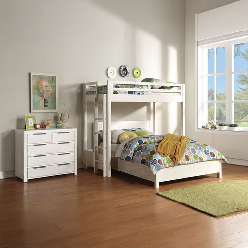Celerina - Queen Bed - Weathered White - R&R Furniture Gallery (Fountain Valley, CA)