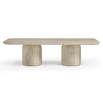 Tyche - Indoor / Outdoor Concrete Rectangular Coffee Table - Faux Travertine - R&R Furniture Gallery (Fountain Valley, CA)