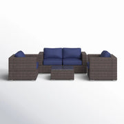 Wicker Seating Group Set With Table And Cushions - R&R Furniture Gallery (Fountain Valley, CA)