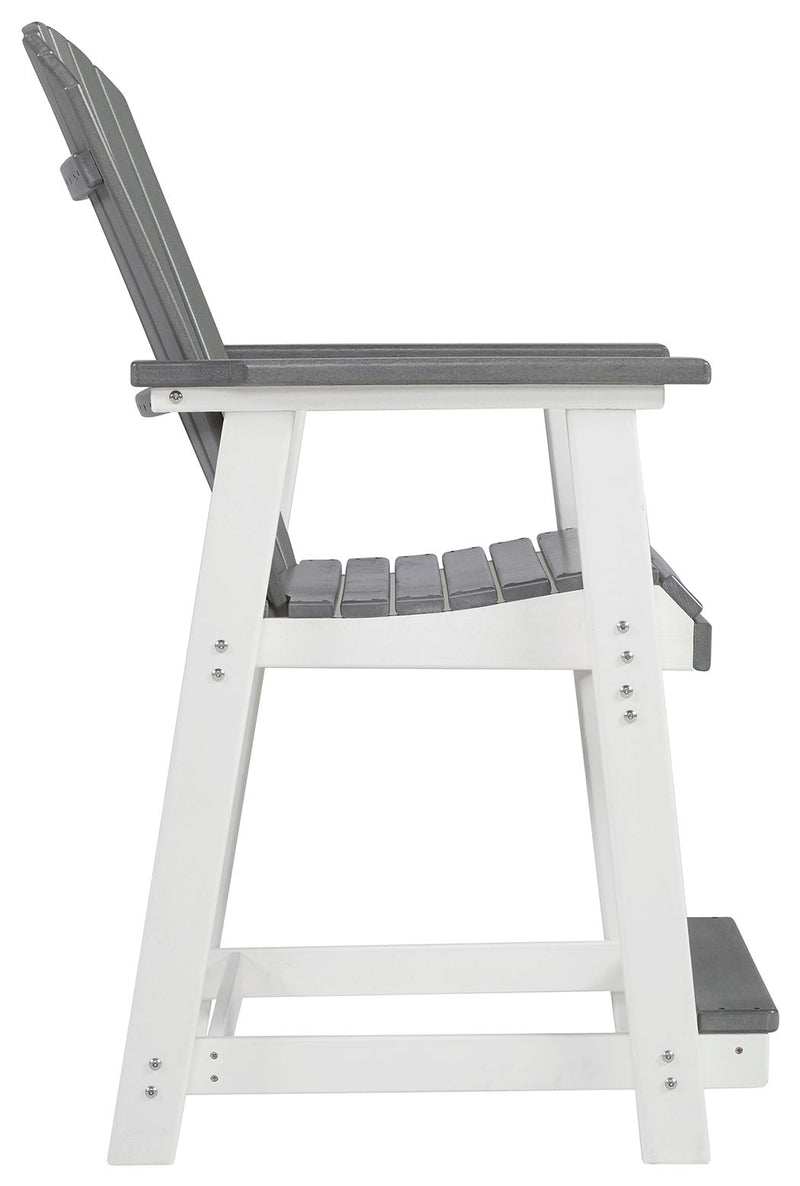 Transville - Barstool (Set of 2) - Gray / White - R&R Furniture Gallery (Fountain Valley, CA)