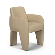 Leo - Performance Vegan Leather Dining Chair - Taupe - R&R Furniture Gallery (Fountain Valley, CA)