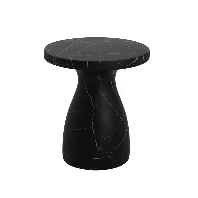 Outdoor / Indoor Travertine Side Table Lightweight - R&R Furniture Gallery (Fountain Valley, CA)