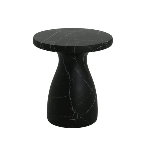Outdoor / Indoor Travertine Side Table Lightweight - R&R Furniture Gallery (Fountain Valley, CA)