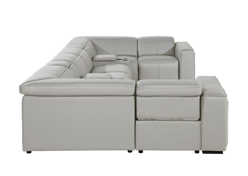 1224 - 8-Piece U-Shaped Sectional Sofa In With 2 Power Recliners & Power Headrests