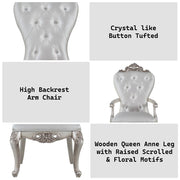 Gorsedd - Arm Chair (Set of 2) - Cream Fabric & Golden Ivory - R&R Furniture Gallery (Fountain Valley, CA)