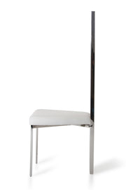 Elise Modern White Leatherette Dining Chair — view 3