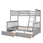 DreamHaus bunk bed with ladders and two storage drawers, featuring a sturdy frame and space-saving design in a modern bedroom setting.