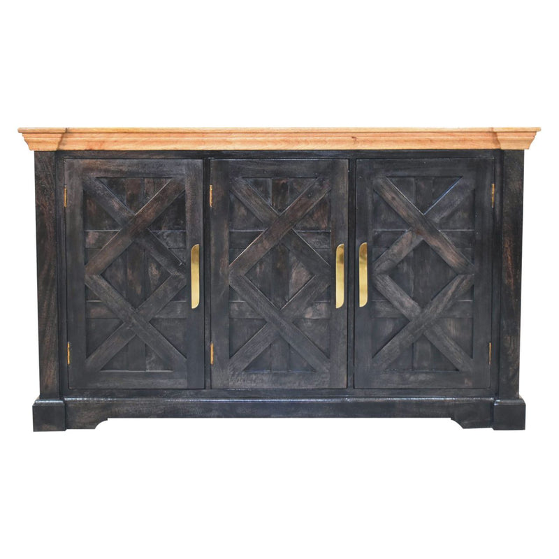 Regal - Rustic Sideboard - Black - R&R Furniture Gallery (Fountain Valley, CA)