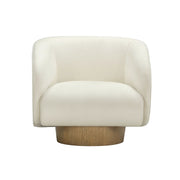 Presley - Swivel Accent Chair - Cream - R&R Furniture Gallery (Fountain Valley, CA)