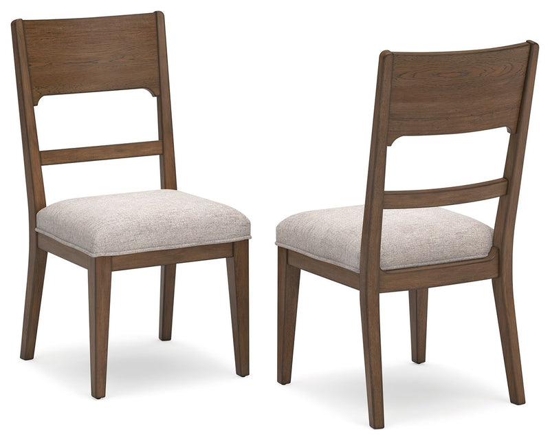 Cabalynn - Dining Uph Side Chair (Set of 2) - Oatmeal / Light Brown - R&R Furniture Gallery (Fountain Valley, CA)